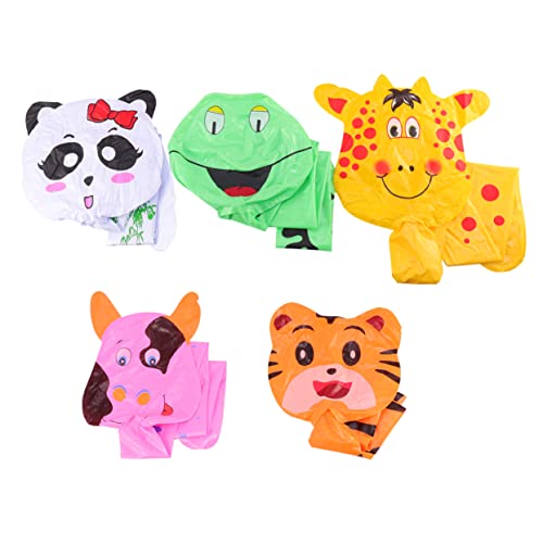 HANABASS 5Stücke Aufblasbares Tier PVC Aufblasbare Tier Sticks für Pädagogisches für Kreative Spiele Party Accessoires Lustige Tierdesigns Kuh Tiger Panda Hirsch von HANABASS