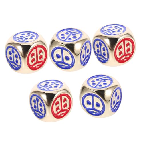 HANABASS 5Stücke Metallwürfel mit Abgerundeten Ecken Marienkäfer Spielwürfel für Tischspiele und Partys Requisite für Kreative Spiele und Dekoration von HANABASS