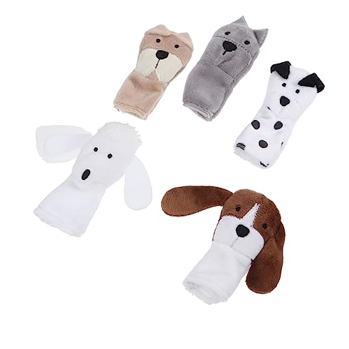 HANABASS Fingerpuppen Ebene Finger Spielzeug 5 Stücke für Kinder Interaktives Fingertierspielzeug Bunte Fingerhüllen Spielzeug zur Kreativität und Eltern Kind Bindung von HANABASS