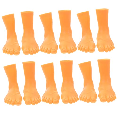 HANABASS 6 Paare Finger fuß Abdeckung Fingerpuppen für Kleinkinder für Finger Handpuppe Hände interaktive Puppen Hand Puppet Requisiten zum Geschichtenerzählen linker und rechter Fuß Vinyl von HANABASS