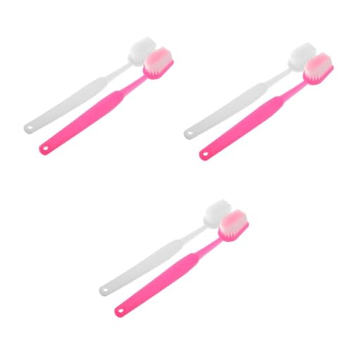HANABASS 6 Stck. Giant Manual Toothbrush Prop Teiliges Pearl Weiß Fotorequisite für Party Hochzeit Geburtstag Cosplay Spaß Überdimensionale Dekoration für Gruppenbilder von HANABASS