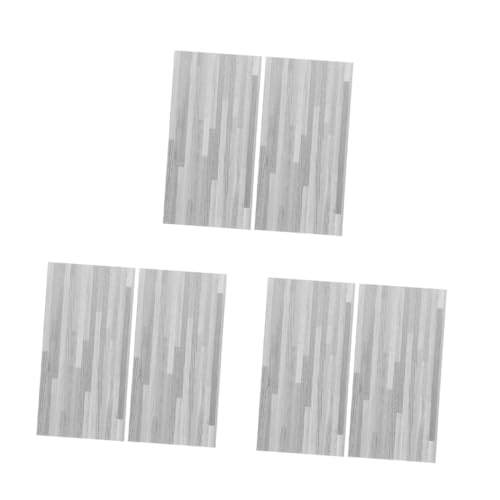 HANABASS 6 Stck. Puppenhaus Bodenfliesen PVC Simulation Holzoptik Miniatur Fußboden Dekoration Bjd Dollhouse Zubehör DIY Material für Szenen Gestaltung von HANABASS