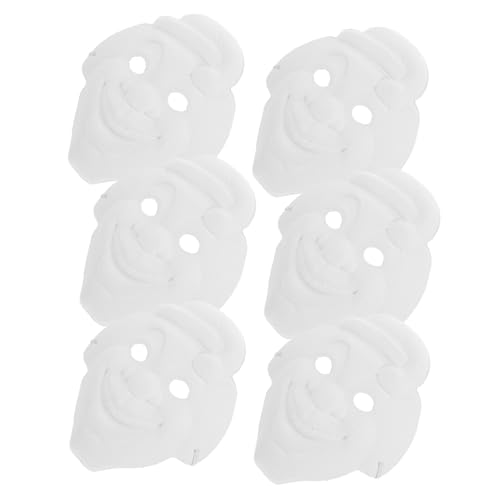 HANABASS 6 Stück Clown Papiermasken für DIY Kunst Bastel Unbemalte Masken für Karneval Fasching Maskerade und Cosplay für Kindergeburtstagsfeiern HANABASS 6 Stück Clown Papiermasken für DIY Kunst Bastel Unbemalte Masken für Karneval Fasching Maskerade und Cosplay für Kindergeburtstagsfeiern von HANABASS