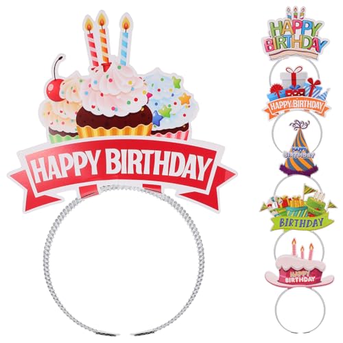 HANABASS 6 Stück Geburtstagsparty Haarbänder Papierschmuck Adorable Headdress für Mädchen Elegante Dekoration für Geburtstagsfeiern HANABASS 6 Stück Geburtstagsparty Haarbänder Papierschmuck Adorable Headdress für Mädchen Elegante Dekoration für Geburtstagsfeiern von HANABASS