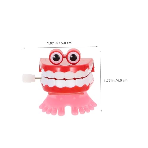 HANABASS 6 Stück Halloween Aufziehspielzeug Lustige Laufende Kippzähne mit Augen Robuste Kunststoff-Wind-up Spielzeuge als Partygeschenk Scherzartikel für Kindergeburtstag und Karneval von HANABASS