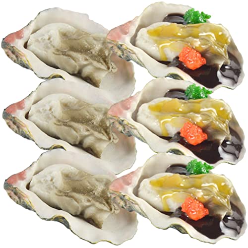 HANABASS 6 Stück Künstliches Austernmodell Realistische Meeresfrüchte Dekoration für Küche und Tisch Hochwertiges für Fotografie und Food Displays Tischdeko für Strand Themen HANABASS 6 Stück Künstliches Austernmodell Realistische Meeresfrüchte Dekoration für Küche und Tisch Hochwertiges für Fotografie und Food Displays Tischdeko für Strand Themen von HANABASS