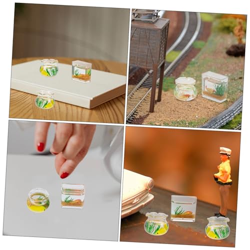 HANABASS 6 Stück Maßstab Miniatur Goldfischglas Puppenhaus Fischbehälter Mikrolandschaft Dekoration Tisch-Ornament Zufallsfarbe Zufällige Farbe HANABASS 6 Stück Maßstab Miniatur Goldfischglas Puppenhaus Fischbehälter Mikrolandschaft Dekoration Tisch-Ornament Zufallsfarbe Zufällige Farbe von HANABASS