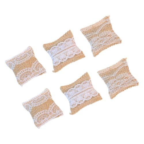 HANABASS 6 Stück Maßstab Weiche Mini Kissen für Puppenhaus Sofa Bett und Stuhl Realistische Miniatur Dekokissen für Puppenhaus Schlafzimmer Möbel Zubehör HANABASS 6 Stück Maßstab Weiche Mini Kissen für Puppenhaus Sofa Bett und Stuhl Realistische Miniatur Dekokissen für Puppenhaus Schlafzimmer Möbel Zubehör von HANABASS
