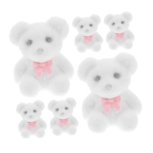 HANABASS 6 Stück Mini Bär Puppe Plüschtier Miniatur Bär Mini Bären Figuren Miniatur Figur Tierdekorationen Geburtstagsdekorationen Miniatur Bären Kleiner Bär Weißes PVC HANABASS 6 Stück Mini Bär Puppe Plüschtier Miniatur Bär Mini Bären Figuren Miniatur Figur Tierdekorationen Geburtstagsdekorationen Miniatur Bären Kleiner Bär Weißes PVC von HANABASS