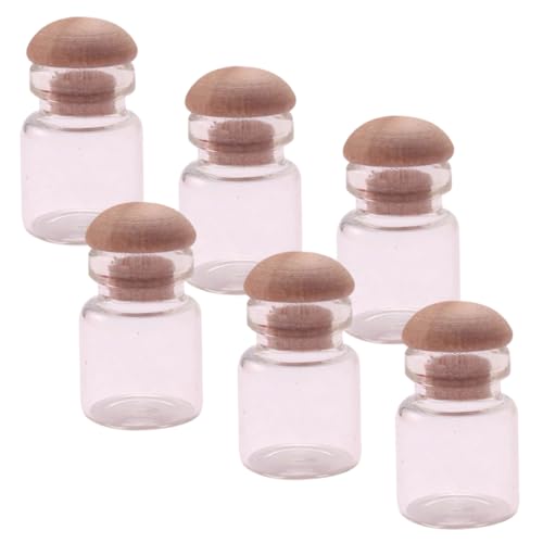 HANABASS 6 Stück Mini Deko Fläschchen für DIY Souvenirs Basteln und Sammlerstücke von HANABASS