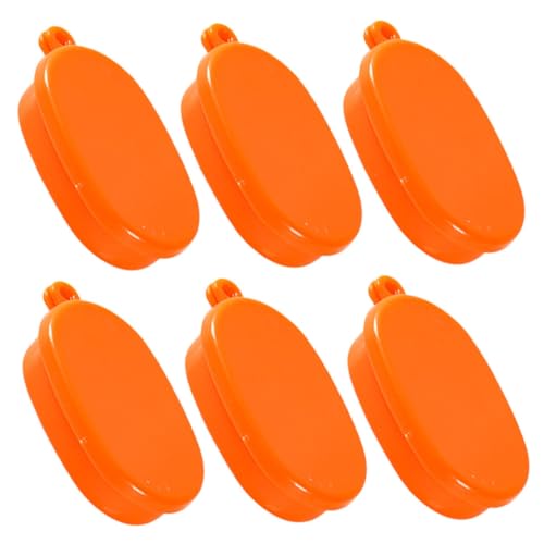 HANABASS 6 Stück Mini Food Model Kit Party Dollhouse Decor Lebensmittelmodell Puppenhauszubehör Miniatur-DIY-Kit Miniatur -Küchenzubehör Miniaturgehäuse Kleiner Behälter Plastik Orange von HANABASS