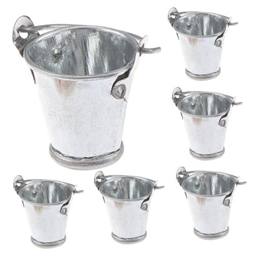 HANABASS 6 Stück Mini-Möbelmodell im Freien künstlich drinnen Miniatur-Eimer-Modell Mini- -Dekore Mini -Hausdekorationen Miniaturhauszubehör Mini-Gartenzubehör Metall Silber HANABASS 6 Stück Mini-Möbelmodell im Freien künstlich drinnen Miniatur-Eimer-Modell Mini- -Dekore Mini -Hausdekorationen Miniaturhauszubehör Mini-Gartenzubehör Metall Silber von HANABASS