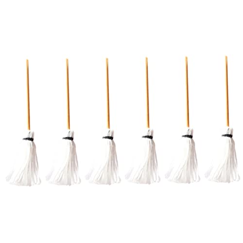 HANABASS 6 Stück Mini Mopp Ornamente Zubehör Modellhausbesen Miniatur Kehrbesen Mini Reinigungsmopp Kleine Heimdekoration Bodenreiniger Mopp Miniatur Besen Mini Besenbaum HANABASS 6 Stück Mini Mopp Ornamente Zubehör Modellhausbesen Miniatur Kehrbesen Mini Reinigungsmopp Kleine Heimdekoration Bodenreiniger Mopp Miniatur Besen Mini Besenbaum von HANABASS
