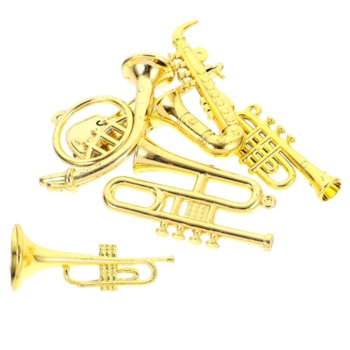 HANABASS 6 Stück Mini-musikinstrumentenmodell Party Puppe Miniaturen Miniaturinstrumente Weihnachten Musical Kleine Trompete Modell Für Musikinstrumente Mini-Klarinette Plastik Golden HANABASS 6 Stück Mini-musikinstrumentenmodell Party Puppe Miniaturen Miniaturinstrumente Weihnachten Musical Kleine Trompete Modell Für Musikinstrumente Mini-Klarinette Plastik Golden von HANABASS