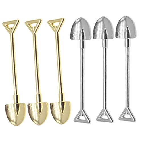 HANABASS 6 Stück Miniatur Gartenwerkzeuge Teiliges Metall Deko Schaufel für Puppenhaus und Garten DIY Hochwertiges Sicheres Material in Gold und Silber HANABASS 6 Stück Miniatur Gartenwerkzeuge Teiliges Metall Deko Schaufel für Puppenhaus und Garten DIY Hochwertiges Sicheres Material in Gold und Silber von HANABASS
