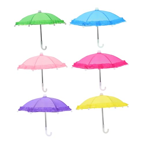 HANABASS 6 Stück Miniaturisierte Regenschirme für Puppenhaus Dekoration und Fotografie Einstellbare Farbenfrohe Mini Accessoires für Kreative Szenen und Requisiten HANABASS 6 Stück Miniaturisierte Regenschirme für Puppenhaus Dekoration und Fotografie Einstellbare Farbenfrohe Mini Accessoires für Kreative Szenen und Requisiten von HANABASS