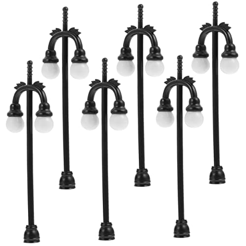 HANABASS 6 Stück Park Stuhl Street Light Model Kinderspielzeug Miniatur Dorf Mini-Dekoration Mini-Parklampe Straßenlaterne dekorative Minilampe Mini- -Hausdekorationen Plastik von HANABASS
