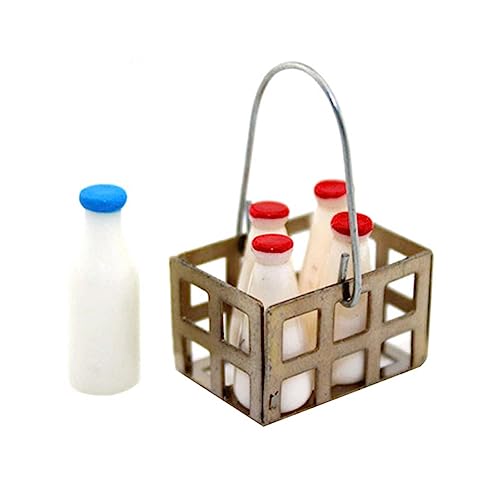 HANABASS 6 Stück Puppenhaus Dekoration Kleine Körbe für Mini Haus Accessoires Weiß mit Farblich Zufälligen Körben Zufällige Farbe Zufällige Farbe von HANABASS