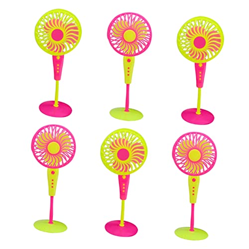 HANABASS 6 Stück Puppenhaus-Fan Kind TUT so, als würde es Lüfter für kinderspielzeug Kreatives Mini-Fan- Bodenventilator- Plastik von HANABASS
