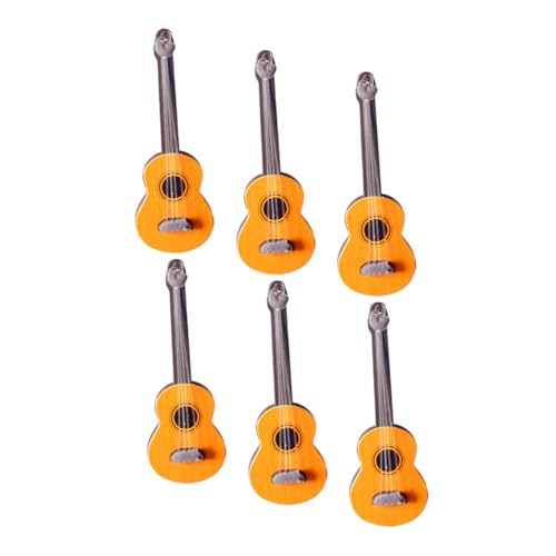 HANABASS 6 Stück Puppenhaus Gitarre Musikinstrument Anzeigen Gitarrenmodell Kleine Ornamente Mini-gitarrenspielzeug Miniatur-gitarrenspielzeug Mini-gitarrenfigur Gitarrendekor Holz HANABASS 6 Stück Puppenhaus Gitarre Musikinstrument Anzeigen Gitarrenmodell Kleine Ornamente Mini-gitarrenspielzeug Miniatur-gitarrenspielzeug Mini-gitarrenfigur Gitarrendekor Holz von HANABASS
