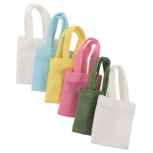 HANABASS 6 Stück Puppenhaus Handtaschen Leichte Detailgetreue Mini Tote Bags für Puppenhaus Dekoration und Sammlerzubehör HANABASS 6 Stück Puppenhaus Handtaschen Leichte Detailgetreue Mini Tote Bags für Puppenhaus Dekoration und Sammlerzubehör von HANABASS