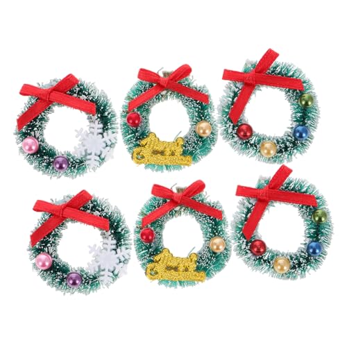 HANABASS 6 Stück Puppenhausdekoration klein Mini-Puppenhaus Weihnachtskranz winzig Miniatur Land Die weihnachtsdeko Mini-Ornament Puppenhaus Kranz Kranzdekorationen Kranzschmuck Sisal-Seide HANABASS 6 Stück Puppenhausdekoration klein Mini-Puppenhaus Weihnachtskranz winzig Miniatur Land Die weihnachtsdeko Mini-Ornament Puppenhaus Kranz Kranzdekorationen Kranzschmuck Sisal-Seide von HANABASS