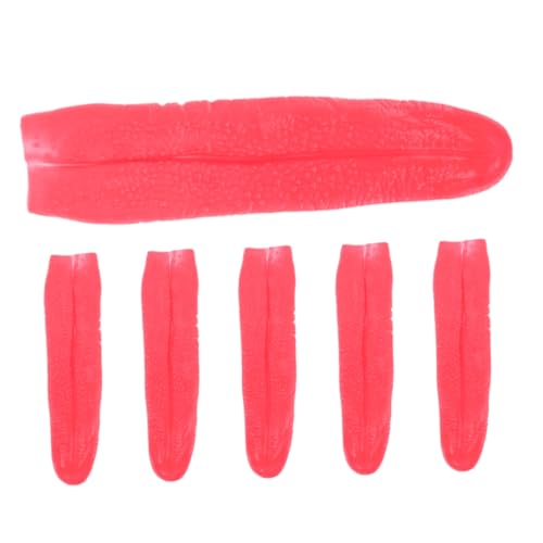 HANABASS 6 Stück Realistische Gruselige Falsche Zungenattrappe Kostüm-zubehör Vielseitig Wiederverwendbar Halloween April Fools Party Dekoration mit Traditionellem Schwarzem Weißem HANABASS 6 Stück Realistische Gruselige Falsche Zungenattrappe Kostüm-zubehör Vielseitig Wiederverwendbar Halloween April Fools Party Dekoration mit Traditionellem Schwarzem Weißem von HANABASS