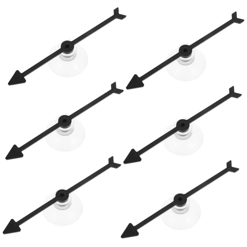 HANABASS 6 Stück Saugnapfbecherpfeil Klassenzimmer Zubehör Geburtstagsfeier Zubehör Geburtstagsfeier Spiele mit Saugnapf Saugnapf-Spiel Spinning für das Spiel Plastik Black von HANABASS