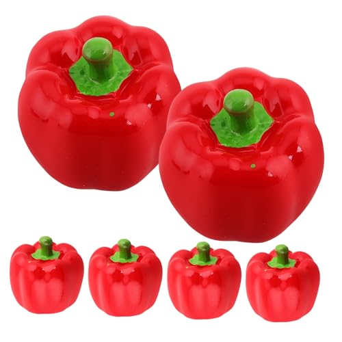 HANABASS 6 Stück Simulierte Chili-Verzierung Chili- simuliertes Chili simuliertes Gemüse Chili -Party -Kuchendekorationen künstlicher Pfeffer Pfefferverzierung Harz rot HANABASS 6 Stück Simulierte Chili-Verzierung Chili- simuliertes Chili simuliertes Gemüse Chili -Party -Kuchendekorationen künstlicher Pfeffer Pfefferverzierung Harz rot von HANABASS