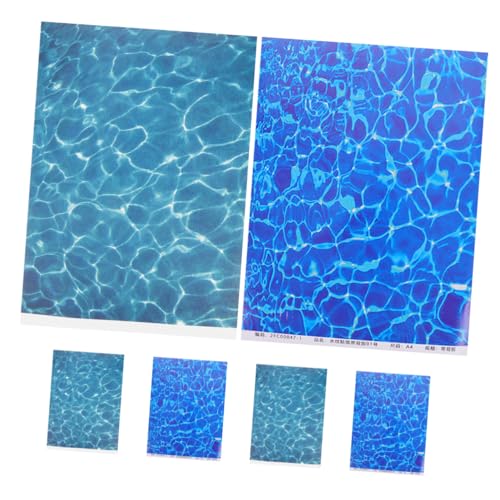 HANABASS 6 Stück Simulierte Wassertextur Papier Sandtisch Künstliches Wasser Künstlicher Bach Flussszene Miniatur Fluss DIY Bach Künstliches Wasser Landschaftsdekor Sandtisch von HANABASS