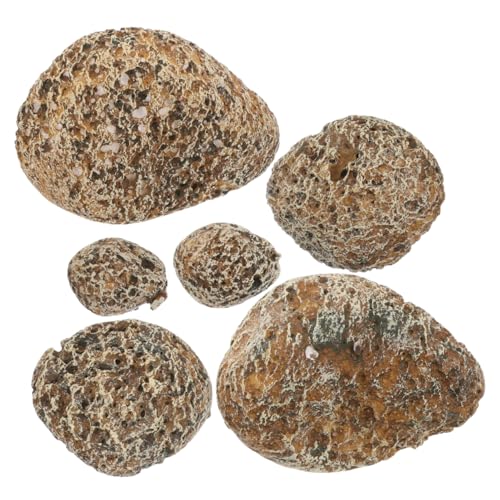 HANABASS 6 Stück Simuliertes gelbes Steinmodell steinerne Requisiten dekorativer Stein Landschaft gefälschte Felsen Desktop-Bonsai-Dekoration mit künstlichen Blumen Steindekor Weich-PVC HANABASS 6 Stück Simuliertes gelbes Steinmodell steinerne Requisiten dekorativer Stein Landschaft gefälschte Felsen Desktop-Bonsai-Dekoration mit künstlichen Blumen Steindekor Weich-PVC von HANABASS