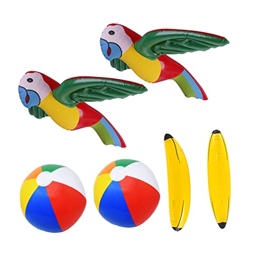 HANABASS 6 Stück Teiliges Aufblasbares für Tierische Strandspielzeuge Papagei Banane Strandball Lustige und Lehrreiche Wasserspielzeuge für Pool Badewanne HANABASS 6 Stück Teiliges Aufblasbares für Tierische Strandspielzeuge Papagei Banane Strandball Lustige und Lehrreiche Wasserspielzeuge für Pool Badewanne von HANABASS