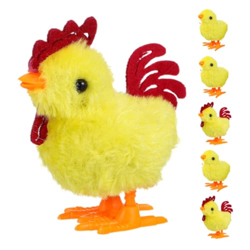 HANABASS 6 Stück Teiliges Aufziehspielzeug Plüschküken in Gelb mit Lebensechten Federn Springend und Niedlich als Osterdeko und für Sammler HANABASS 6 Stück Teiliges Aufziehspielzeug Plüschküken in Gelb mit Lebensechten Federn Springend und Niedlich als Osterdeko und für Sammler von HANABASS