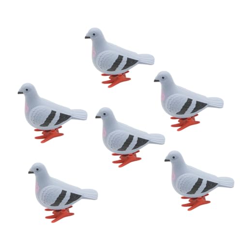 HANABASS 6 Stück Teiliges Aufziehspielzeug Wind up Tauben Cartoon Tiere Modell Kleine Lustige Spielfiguren für Geschenk und Sammelspaß Zufällige Farbe Zufällige Farbe von HANABASS