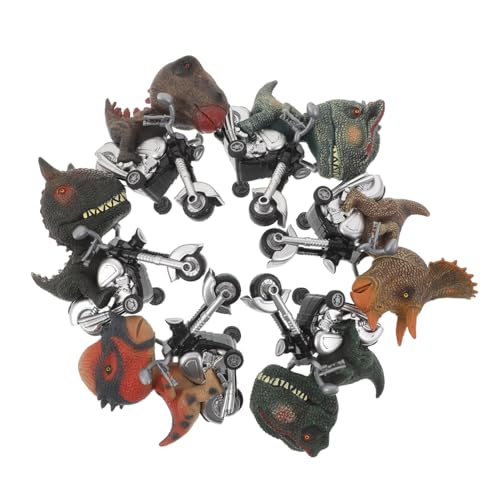 HANABASS 6 Stück Teiliges Dinosaurier Set Pull-Back Autos mit Realistischen Details Robuste Dinosaurier Modelle mit Reibungsantrieb für Jungen und Mädchen Geeignet für Innen Außenbereich von HANABASS