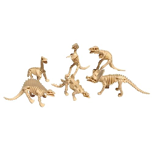 HANABASS 6 Stück Teiliges Dinosaurier Skelett Modell Set aus Kunststoff Realistische Dinosaurier Figuren Pädagogisches Fantasie und Sammlung HANABASS 6 Stück Teiliges Dinosaurier Skelett Modell Set aus Kunststoff Realistische Dinosaurier Figuren Pädagogisches Fantasie und Sammlung von HANABASS