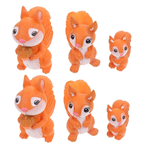 HANABASS 6 Stück Teiliges Eichhörnchen Figuren Hochwertigem Niedliche Miniatur Deko für Schreibtisch Blumentopf und Vitrinen Detailreich und Farbenfroh für Garten und Wohnraumdekoration HANABASS 6 Stück Teiliges Eichhörnchen Figuren Hochwertigem Niedliche Miniatur Deko für Schreibtisch Blumentopf und Vitrinen Detailreich und Farbenfroh für Garten und Wohnraumdekoration von HANABASS