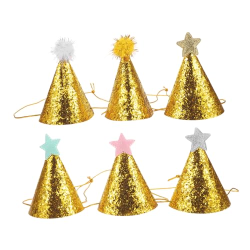 HANABASS 6 Stück Teiliges Geburtstag Partyhüte Glitzernde Kronen mit Sternen und Kugeln Bunte Festliche Kopfbedeckung für Junge Mädchen Erste Geburtstagsfeier Dekoration HANABASS 6 Stück Teiliges Geburtstag Partyhüte Glitzernde Kronen mit Sternen und Kugeln Bunte Festliche Kopfbedeckung für Junge Mädchen Erste Geburtstagsfeier Dekoration von HANABASS