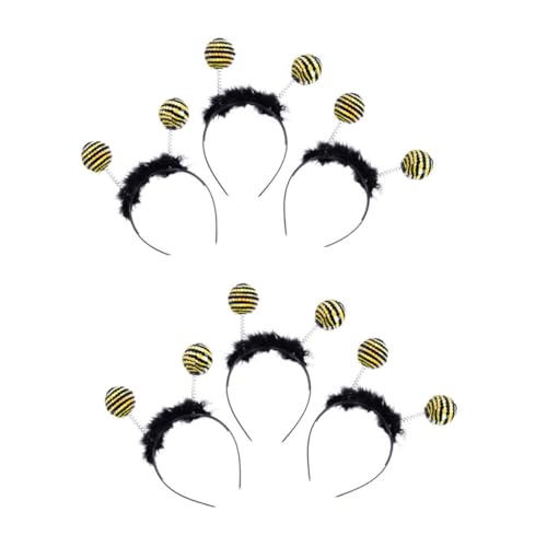 HANABASS 6 Stück Teiliges Haarreif Bienen Design mit Perlenbesatz Dekorative Antennen Stirnbänder für Party Festival und Bühnenauftritte Schwarz Kreativer Kopfschmuck für Mädchen HANABASS 6 Stück Teiliges Haarreif Bienen Design mit Perlenbesatz Dekorative Antennen Stirnbänder für Party Festival und Bühnenauftritte Schwarz Kreativer Kopfschmuck für Mädchen von HANABASS
