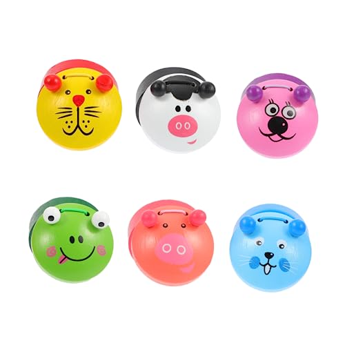 HANABASS 6 Stück Teiliges Holz Kastagnetten für Bunte Percussion Spielzeuge Sicher und Kompakt Fördert Musikalisches Talent und Rhythmusgefühl für Vorschulkinder HANABASS 6 Stück Teiliges Holz Kastagnetten für Bunte Percussion Spielzeuge Sicher und Kompakt Fördert Musikalisches Talent und Rhythmusgefühl für Vorschulkinder von HANABASS