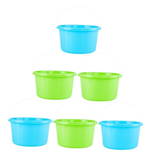 HANABASS 6 Stück Teiliges Kreatives Sandspielzeug Mini Strand Eimer aus Hochwertigem Kunststoff für Spaß im Sandkasten Strand und Garten für Jungen und Mädchen Zufällige Zufällige Farbe von HANABASS