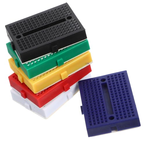 HANABASS 6 Stück Teiliges Mini Breadboard Lötfreie Steckplatine für Wissenschaftsexperimente Kleine Stecktafeln in Rot Blau Grün Gelb Robust Langlebig HANABASS 6 Stück Teiliges Mini Breadboard Lötfreie Steckplatine für Wissenschaftsexperimente Kleine Stecktafeln in Rot Blau Grün Gelb Robust Langlebig von HANABASS