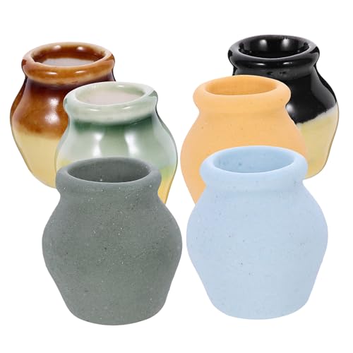 HANABASS 6 Stück Teiliges Miniatur Keramikvase Realistische Kleine Blumenvase für Puppenhaus DIY Mikro Landschaft Dekorative Mini Vasen für Schreibtisch und Regal Naturgetreue Modellvasen HANABASS 6 Stück Teiliges Miniatur Keramikvase Realistische Kleine Blumenvase für Puppenhaus DIY Mikro Landschaft Dekorative Mini Vasen für Schreibtisch und Regal Naturgetreue Modellvasen von HANABASS