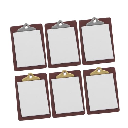 HANABASS 6 Stück Teiliges Miniatur Schreibbrett mit Weißen Klemmbrettern Simuliertes Clipboard Modell Leichte Schreibtafeln für Puppenhaus Dekoration Kreative Schulzubehör für DIY HANABASS 6 Stück Teiliges Miniatur Schreibbrett mit Weißen Klemmbrettern Simuliertes Clipboard Modell Leichte Schreibtafeln für Puppenhaus Dekoration Kreative Schulzubehör für DIY von HANABASS