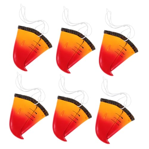 HANABASS 6 Stück Teiliges Realistische Papagei Schnabel Nase aus Leichtem Gummi Komfortabel zu Tragen für Partydeko Cosplay Tierkostüm und Fotografie Authentisches Design für Halloween und von HANABASS