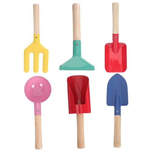 HANABASS 6 Stück Teiliges Sandspielzeug für Robuste Metall Schaufeln mit Holzgriff für Strand und Sandkasten Perfektes für Kleine Sandburgen HANABASS 6 Stück Teiliges Sandspielzeug für Robuste Metall Schaufeln mit Holzgriff für Strand und Sandkasten Perfektes für Kleine Sandburgen von HANABASS