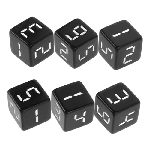 HANABASS 6 Stück Teiliges Set Resin Würfel Zahlenwürfel für Brettspiele Tragbar Leicht für Partys und Mathematikunterricht Präzise Würfelergebnisse für Altersgruppen von HANABASS