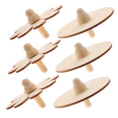 HANABASS 6 Stück Weiße Holzplatte kreatives Holzdrehspielzeug unfertige Kreisel Gyroskop Kreisel selber Machen Spinning Top Toy Kreiselhandwerk aus Holz hölzern Beige HANABASS 6 Stück Weiße Holzplatte kreatives Holzdrehspielzeug unfertige Kreisel Gyroskop Kreisel selber Machen Spinning Top Toy Kreiselhandwerk aus Holz hölzern Beige von HANABASS