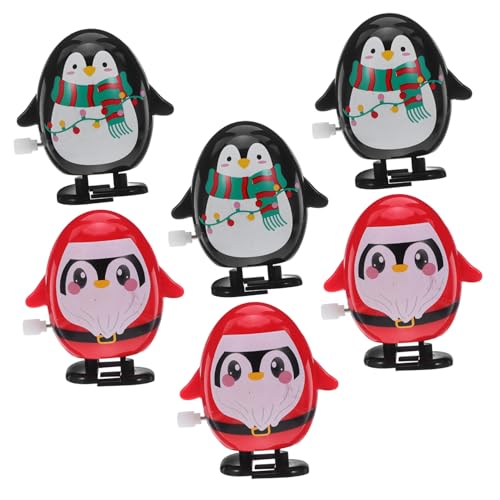 HANABASS 6 Stück Wind-up Pinguin Laufende Aufzieh-Pinguine in Schwarz und Rot Lustige Party-mitgebsel Sammlerfiguren Desktop-Dekoration HANABASS 6 Stück Wind-up Pinguin Laufende Aufzieh-Pinguine in Schwarz und Rot Lustige Party-mitgebsel Sammlerfiguren Desktop-Dekoration von HANABASS