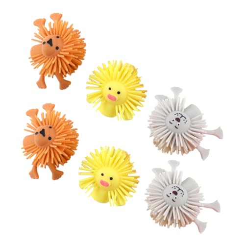 HANABASS 6-teiliges Set Fingerpuppe Sensorisches Puffer Blinkende Spielzeuge Squeeze-spielzeuge Tierisches Geschmeidiges Zufällige Farbe von HANABASS
